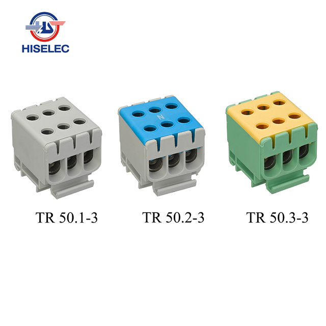 TR 50 series 3 ways Al/Cu universal terminal block