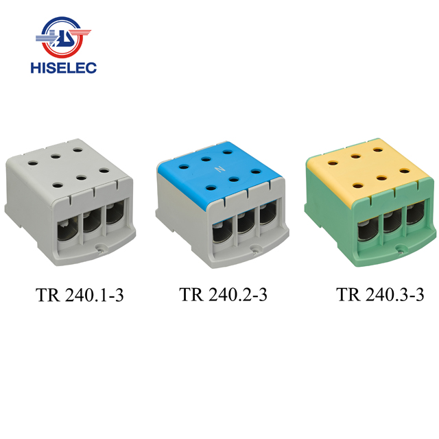 TR 240 series 3 ways Al/Cu universal terminal block