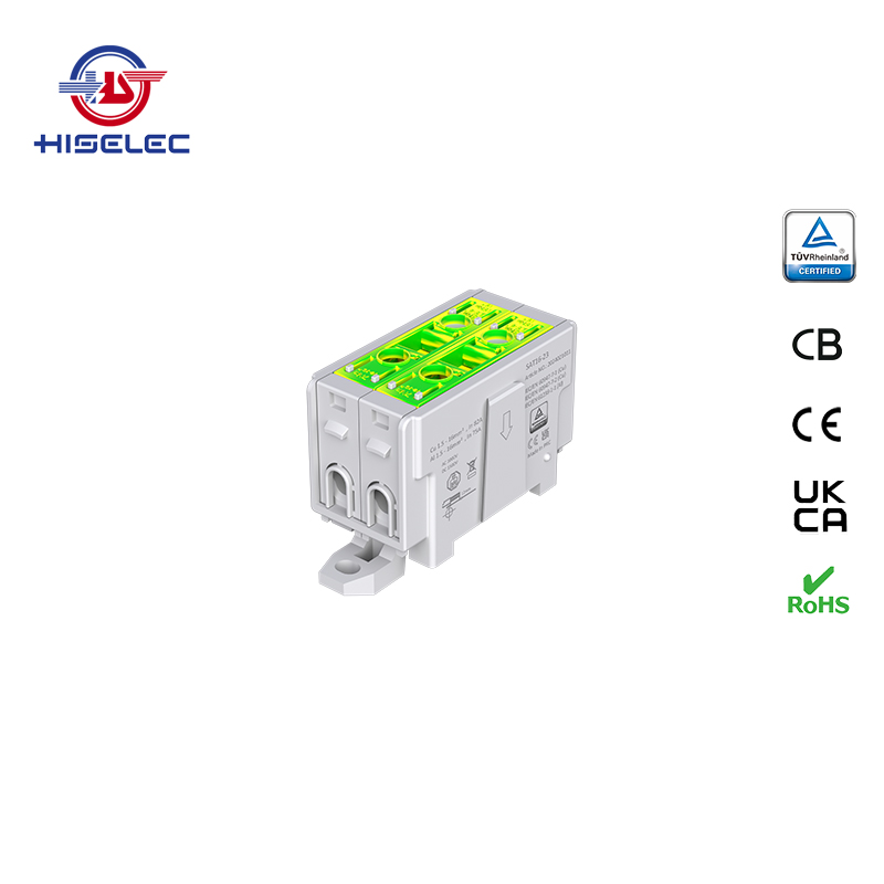 SAT16-23 series yellow/green 2 ways Al/Cu universal terminal block