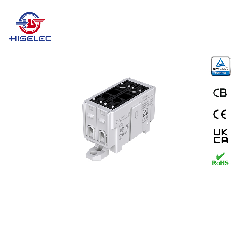 SAT16-25 series black 2 ways Al/Cu universal terminal block