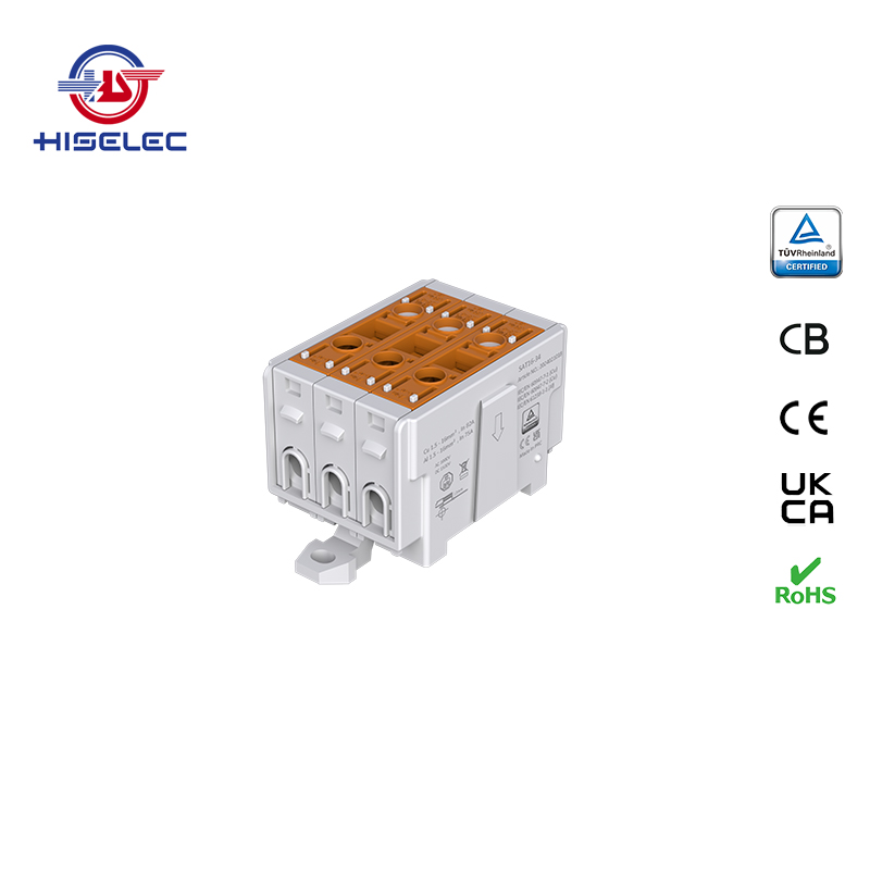 SAT16-34 series brown 3 ways Al/Cu universal terminal block