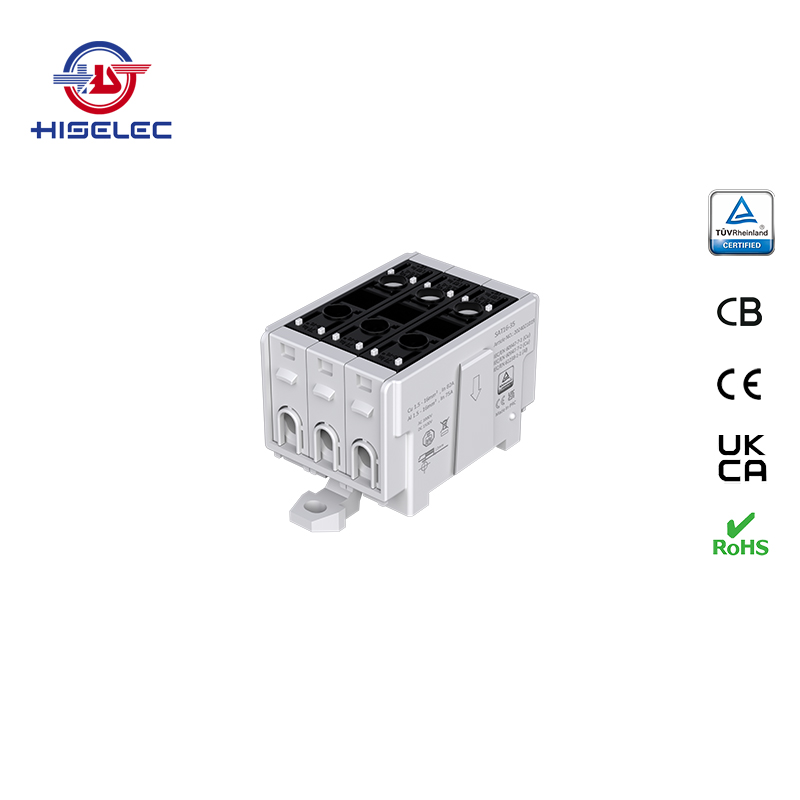 SAT16-35 series black 3 ways Al/Cu universal terminal block
