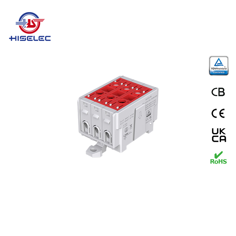 SAT16-36 series red 3 ways Al/Cu universal terminal block
