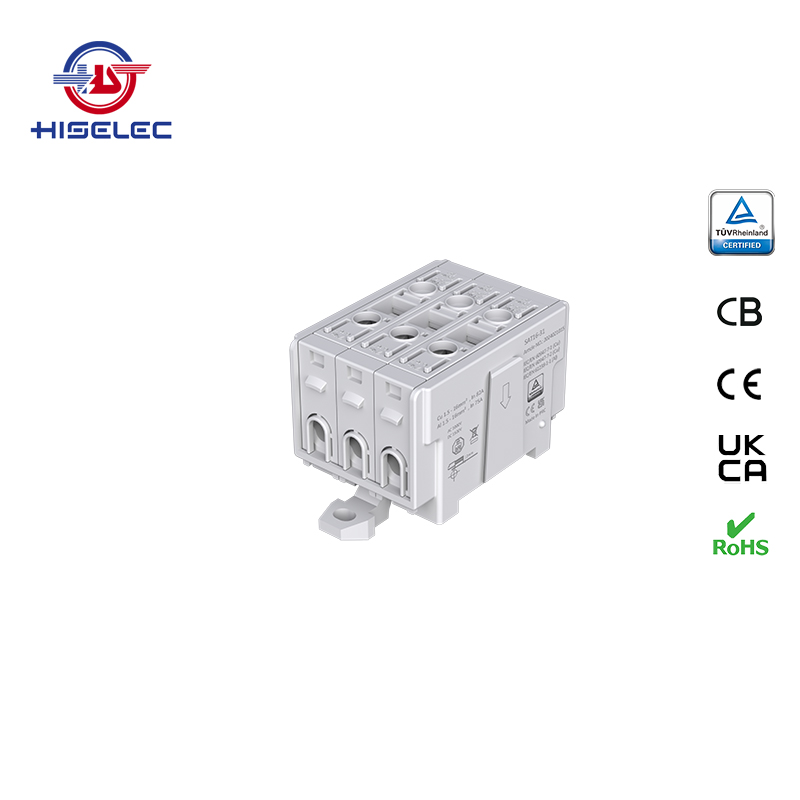 SAT16-31 series grey 3 ways Al/Cu universal terminal block