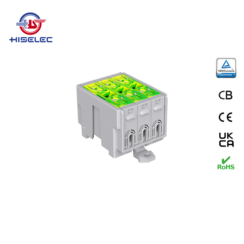 SAT35-33系列黄绿色 3回路 铝铜通用接线端子