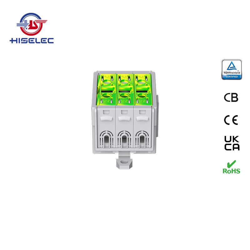 SAT35-33系列黄绿色 3回路 铝铜通用接线端子