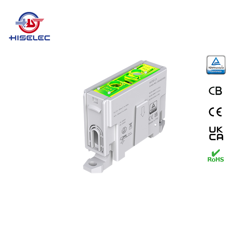 SAT50-13系列黄绿色 1回路 铝铜通用接线端子