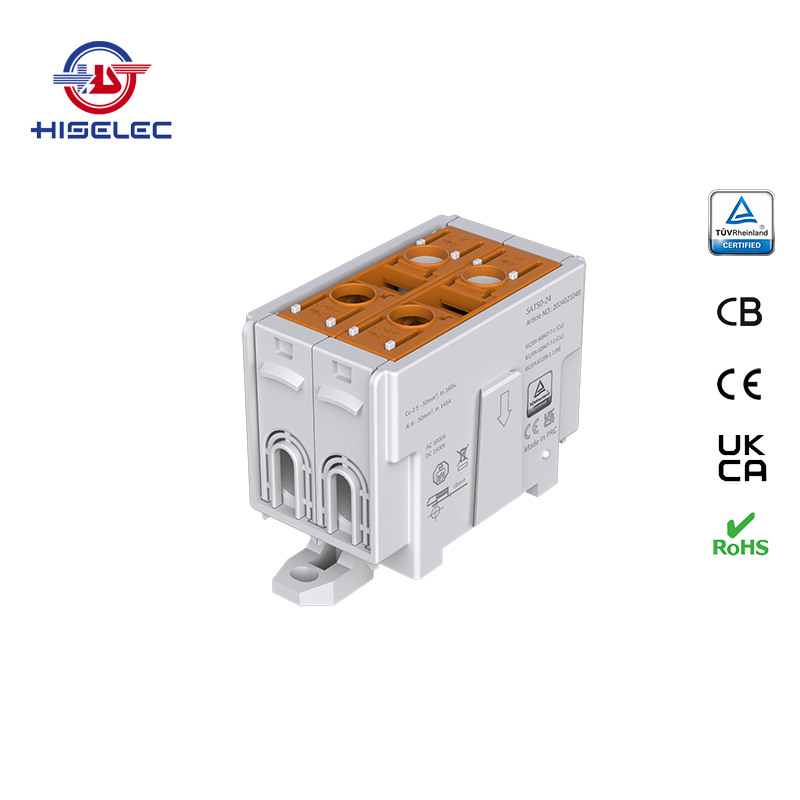 SAT50-24系列棕色 2回路 铝铜通用接线端子