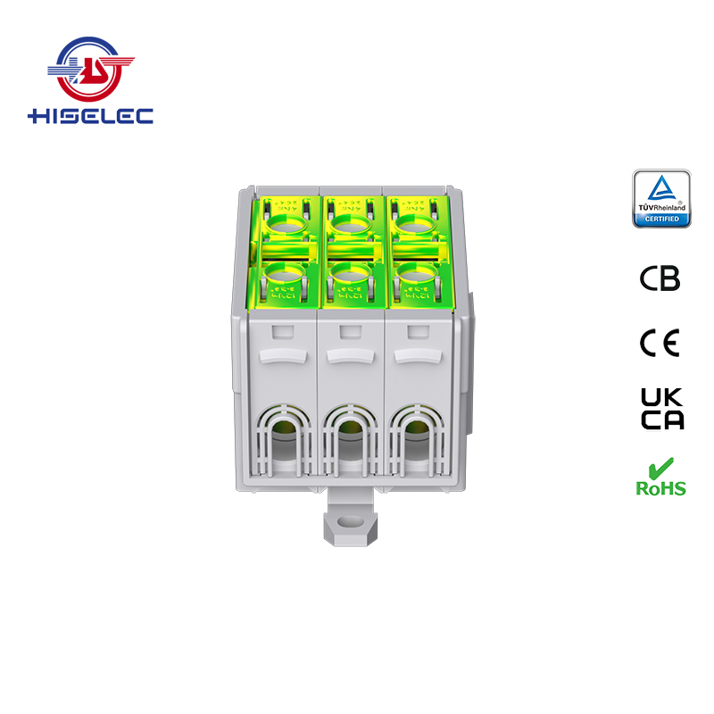 SAT50-33系列黄绿色 3回路 铝铜通用接线端子