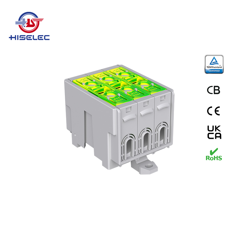 SAT50-33系列黄绿色 3回路 铝铜通用接线端子