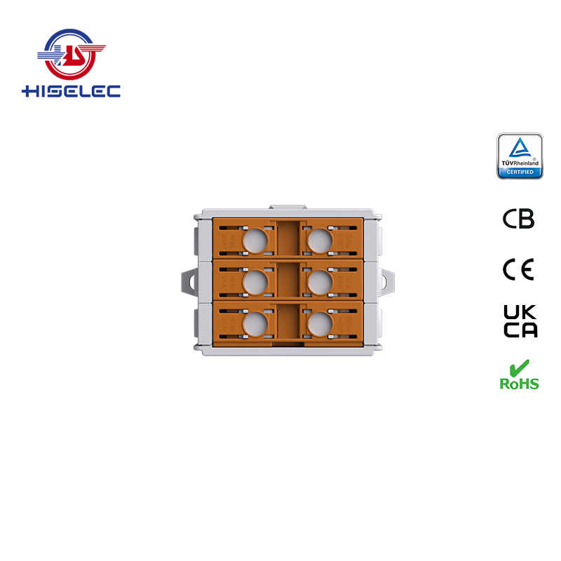 SAT50-34系列棕色 3回路 铝铜通用接线端子