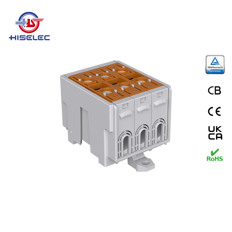 SAT50-34系列棕色 3回路 铝铜通用接线端子