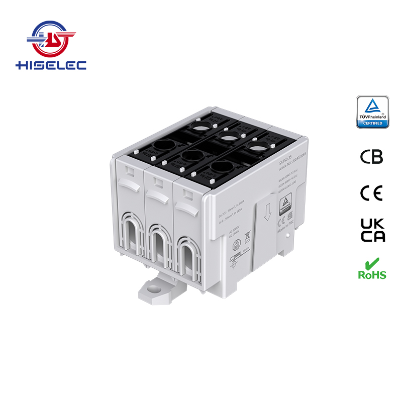SAT50-35系列黑色 3回路 铝铜通用接线端子