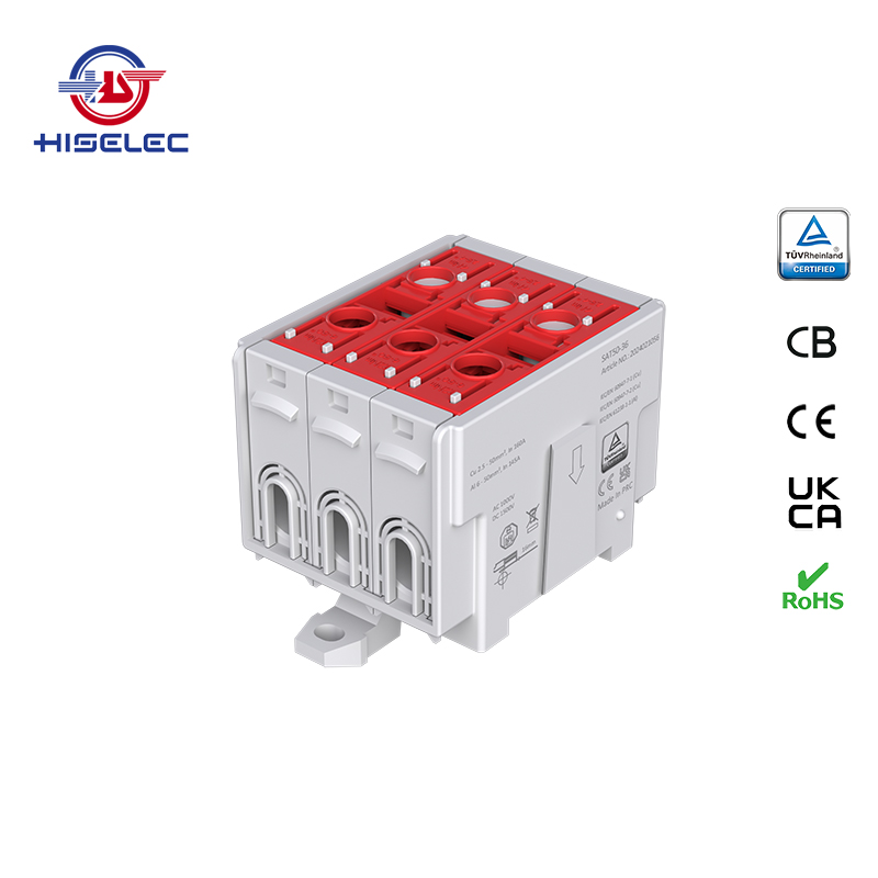 SAT50-36系列红色 3回路 铝铜通用接线端子
