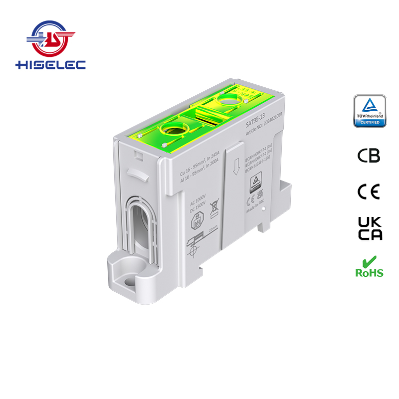 SAT95-13系列黄绿色 1回路 铝铜通用接线端子