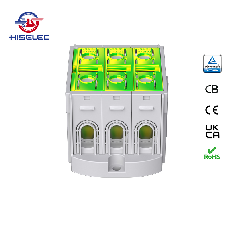 SAT95-33系列黄绿色 3回路 铝铜通用接线端子