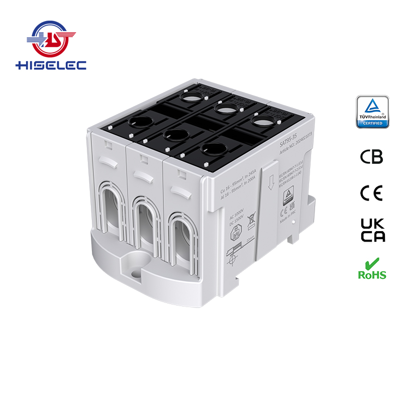 SAT95-35系列黑色 3回路 铝铜通用接线端子