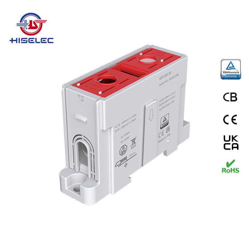 SAT150-16 series red 1 way Al/Cu universal terminal block