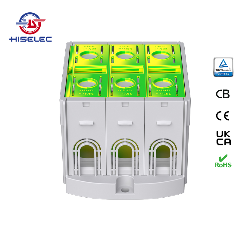 SAT150-33系列黄绿色 3回路 铝铜通用接线端子