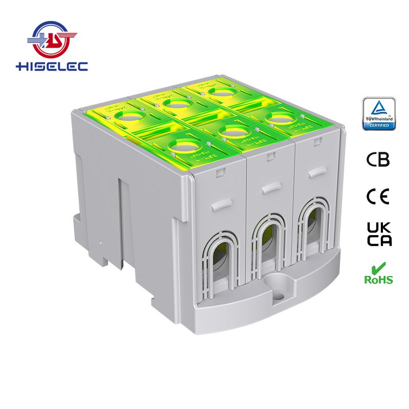 SAT150-33系列黄绿色 3回路 铝铜通用接线端子
