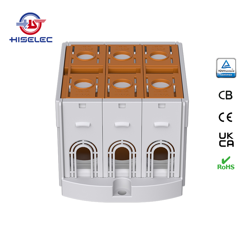 SAT150-34系列棕色 3回路 铝铜通用接线端子