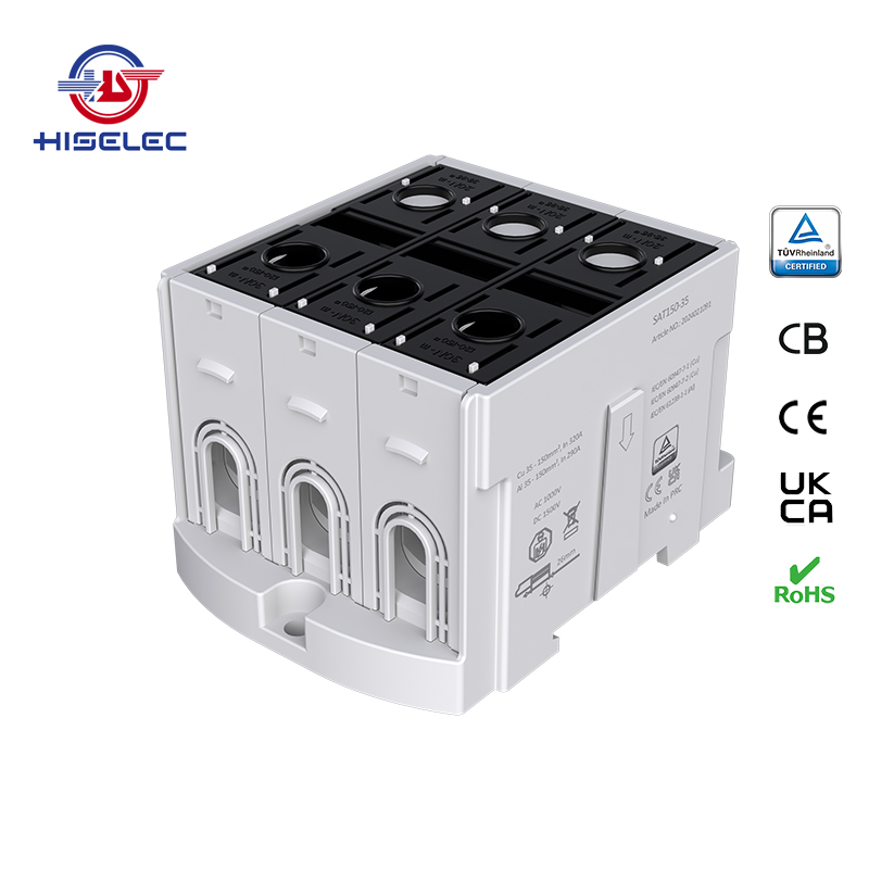 SAT150-35系列黑色 3回路 铝铜通用接线端子