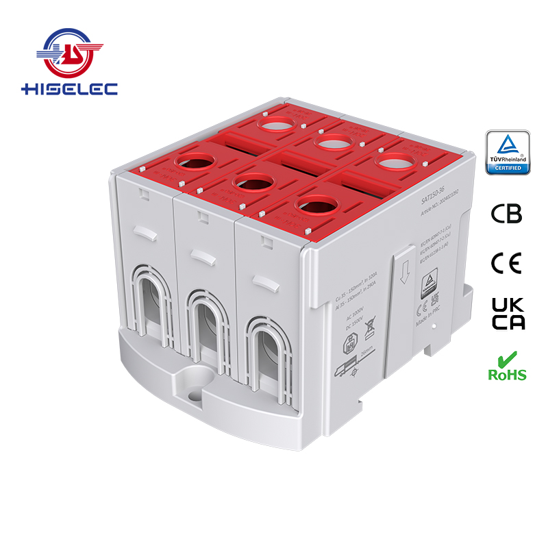 SAT150-36系列红色 3回路 铝铜通用接线端子