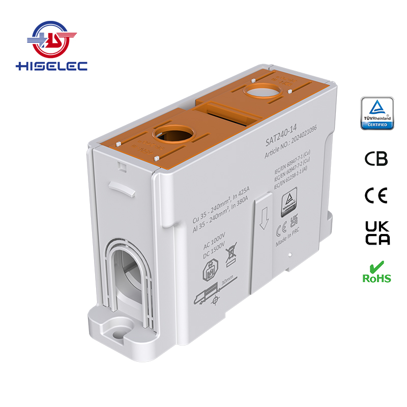 SAT240-14系列棕色 1回路 铝铜通用接线端子