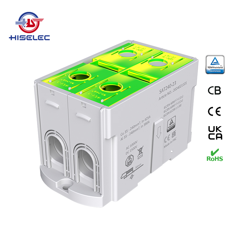 SAT240-23系列黄绿色 1回路 铝铜通用接线端子