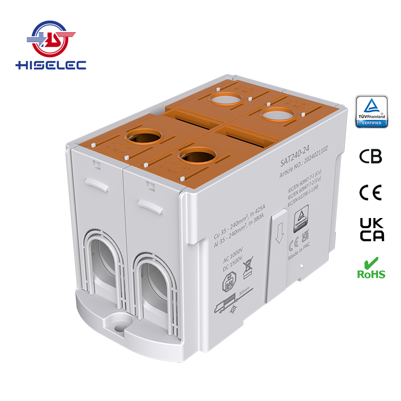 SAT240-24系列棕色 1回路 铝铜通用接线端子