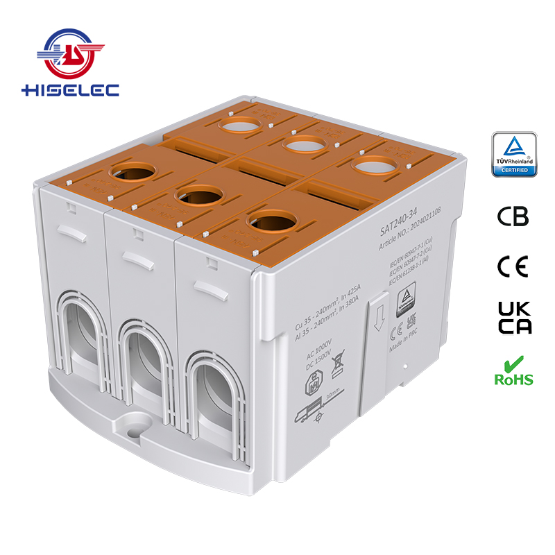 SAT240-34系列棕色 1回路 铝铜通用接线端子