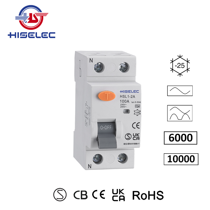 RCCB HSL2-2A type A 6kA 1P+N