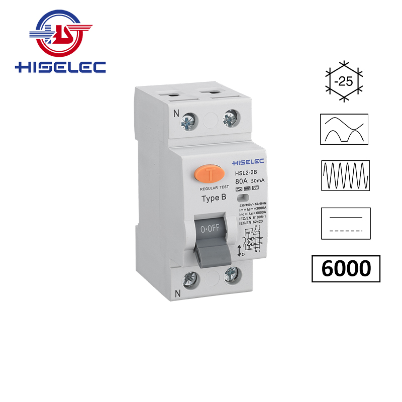RCCB HSL2-2B type B 6kA 1P+N